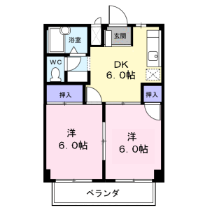 2DK Apartment in Yokomaecho - Nagoya-shi Nakamura-ku Floorplan