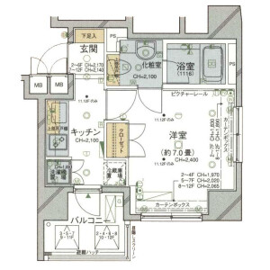 1K Mansion in Hiroo - Shibuya-ku Floorplan