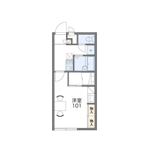 1K Apartment in Daianji - Nara-shi Floorplan
