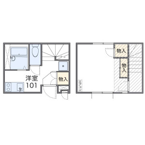 1K Apartment in Matsunoki - Suginami-ku Floorplan