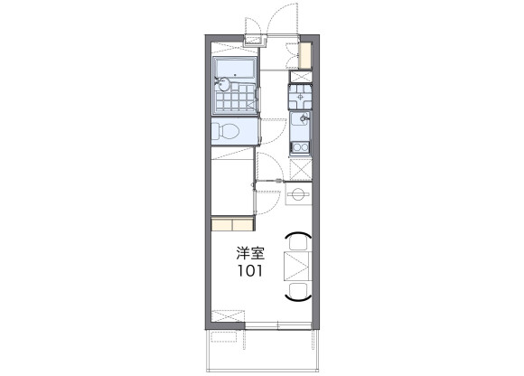 1K Apartment to Rent in Ayase-shi Floorplan