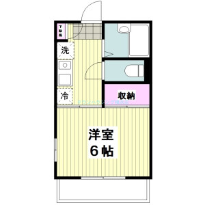 1K Apartment in Tsukimidai - Yokohama-shi Hodogaya-ku Floorplan