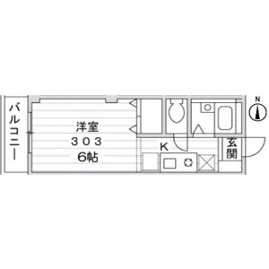 1K Mansion in Kinuta - Setagaya-ku Floorplan