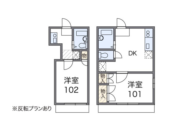 1K Apartment to Rent in Ebina-shi Floorplan