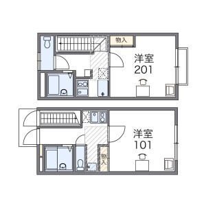1K Apartment in Kamiyoga - Setagaya-ku Floorplan
