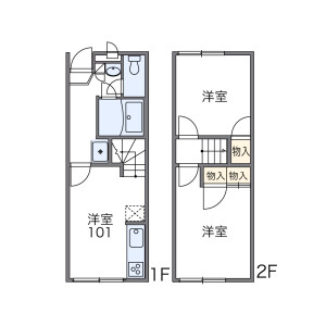 2DK Mansion in Okusa - Nukata-gun Kota-cho Floorplan