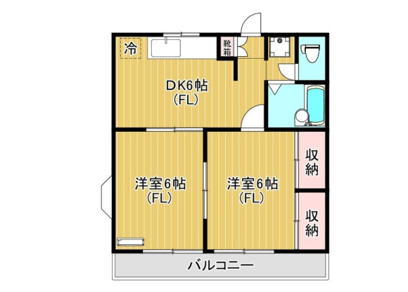 2DK Apartment to Rent in Kawasaki-shi Miyamae-ku Floorplan