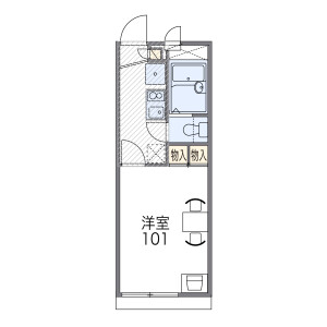 1K Apartment in Ayukawa - Ibaraki-shi Floorplan