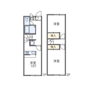 2DK Apartment in Kagoharaminami - Kumagaya-shi Floorplan