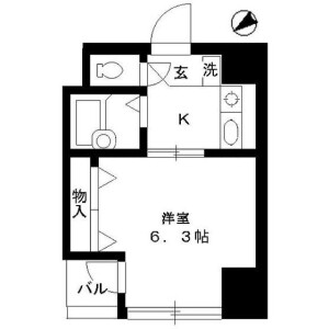1K Mansion in Yochomachi - Shinjuku-ku Floorplan