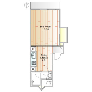 1DK Apartment in Minami - Meguro-ku Floorplan