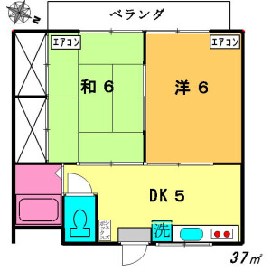2DK 아파트 in Asagayakita - Suginami-ku Floorplan