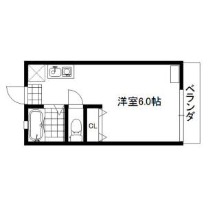 1R Apartment in Shinoharakita - Yokohama-shi Kohoku-ku Floorplan