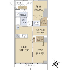 2LDK {building type} in Nishiasakusa - Taito-ku Floorplan
