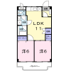 2LDK Apartment to Rent in Nakagami-gun Nishihara-cho Floorplan