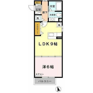 1LDK Apartment in Kawasaki-shi Miyamae-ku Floorplan