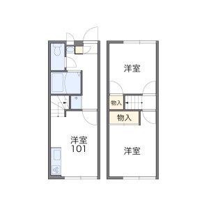 2DK Apartment in Kawanishi - Nagoya-shi Moriyama-ku Floorplan