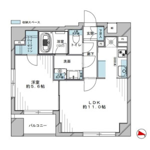 1LDK Mansion in Hongo - Bunkyo-ku Floorplan