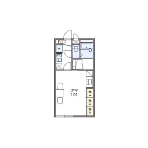1K Apartment in Oguracho - Chiba-shi Wakaba-ku Floorplan