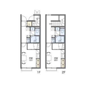 1K Apartment in Nakane - Noda-shi Floorplan