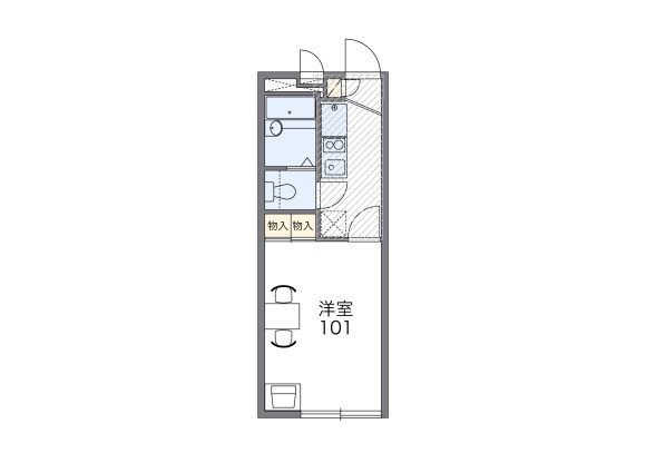 1K Apartment to Rent in Shiki-shi Floorplan