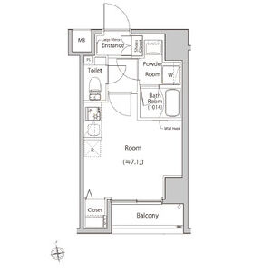 1R Mansion in Oi - Shinagawa-ku Floorplan