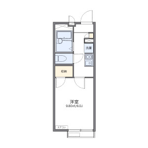 1K Apartment in Iwakura hanazonocho - Kyoto-shi Sakyo-ku Floorplan
