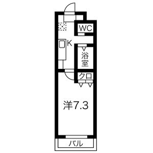 1K Mansion in Shimoshidami - Nagoya-shi Moriyama-ku Floorplan