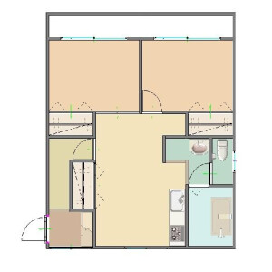 2LDK Mansion in Hamamatsucho - Yokohama-shi Nishi-ku Floorplan