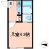 江戶川區出租中的1K公寓 房間格局