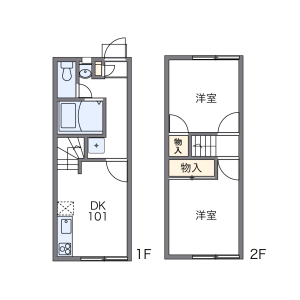 2DK Apartment in Onji minamimachi - Yao-shi Floorplan