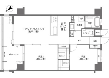 2LDK Apartment to Buy in Kunigami-gun Onna-son Floorplan