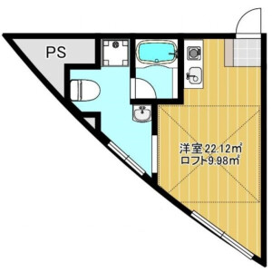 1R Apartment in Higashigotanda - Shinagawa-ku Floorplan