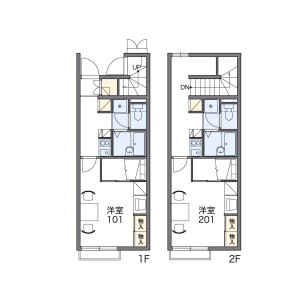 1K Apartment in Shinchihigashimachi - Chita-shi Floorplan