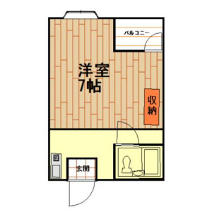 1R Mansion in Kitamachi - Nerima-ku Floorplan