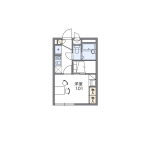 1K Apartment in Owaricho - Kanazawa-shi Floorplan
