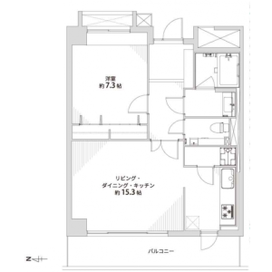 1LDK Mansion in Ogawacho - Kyoto-shi Kamigyo-ku Floorplan