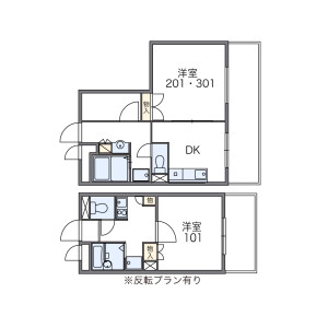 1K 아파트 in Waseda tsurumakicho - Shinjuku-ku Floorplan