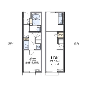 1LDK Apartment in Horigomecho - Sano-shi Floorplan