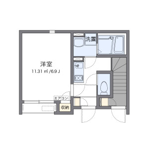 1K Apartment in Iwase - Nakama-shi Floorplan