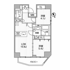 2LDK Mansion in Sekiguchi - Bunkyo-ku Floorplan