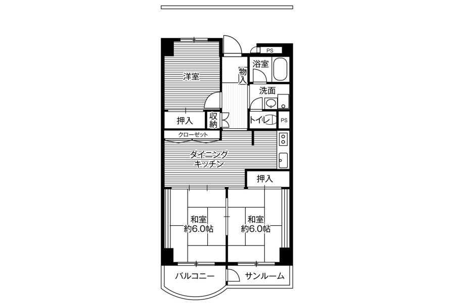 3DK Apartment to Rent in Kanazawa-shi Floorplan