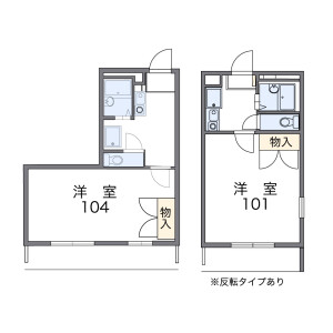1K Apartment in Kamiishida - Kofu-shi Floorplan