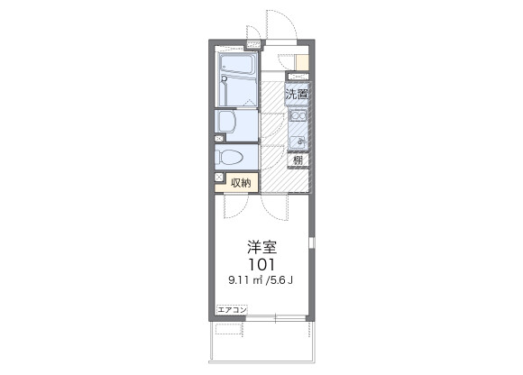 1K 아파트 to Rent in Saitama-shi Minami-ku Floorplan