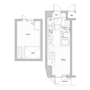 1DK Mansion in Kameari - Katsushika-ku Floorplan