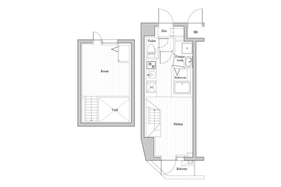 1DK Apartment to Rent in Katsushika-ku Floorplan