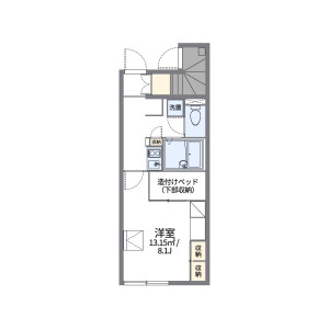 1K Apartment in Ekiyacho chikata - Fukuyama-shi Floorplan