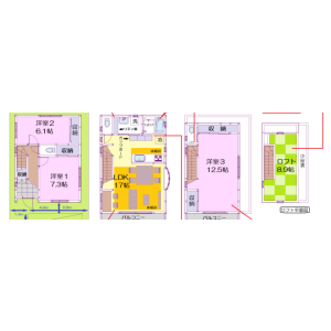 3LDK House in Makuharicho - Chiba-shi Hanamigawa-ku Floorplan