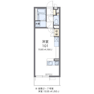 1R Mansion in Chuo - Kasukabe-shi Floorplan
