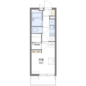 1K Apartment in Umegaoka - Setagaya-ku Floorplan